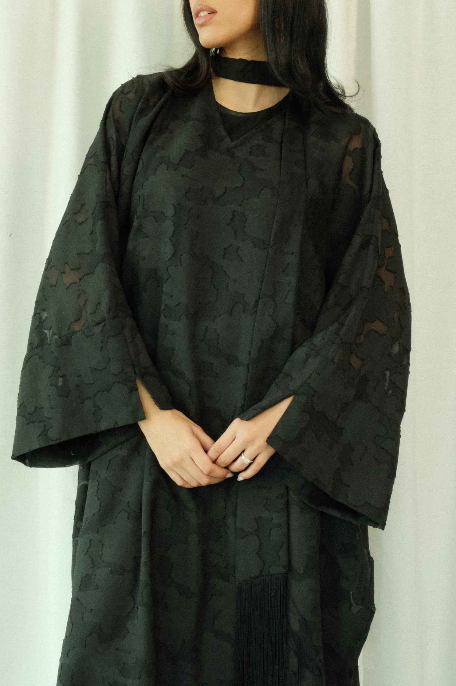 Noor kaftan in onyx