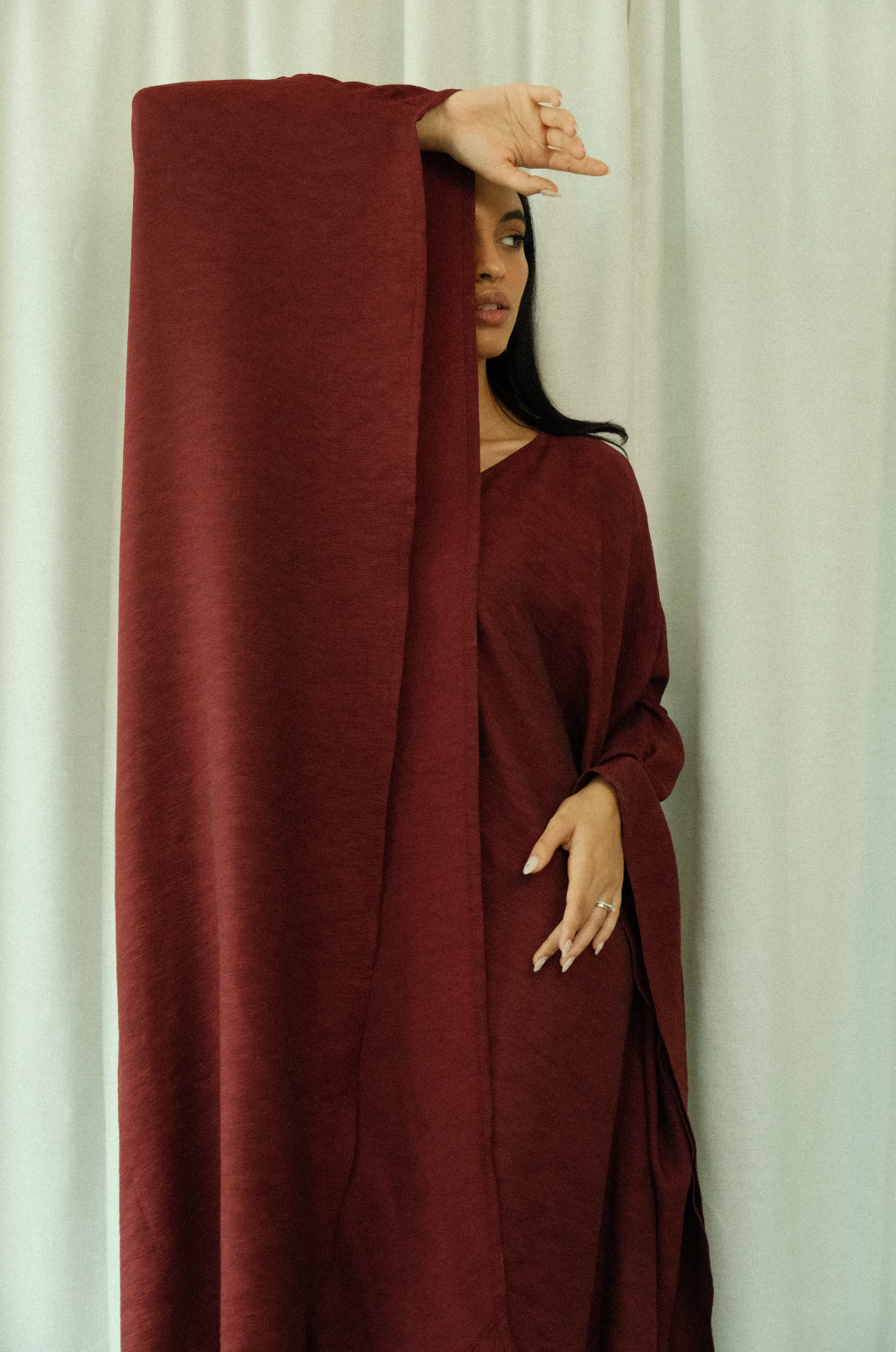 Sama thobe in burgandy